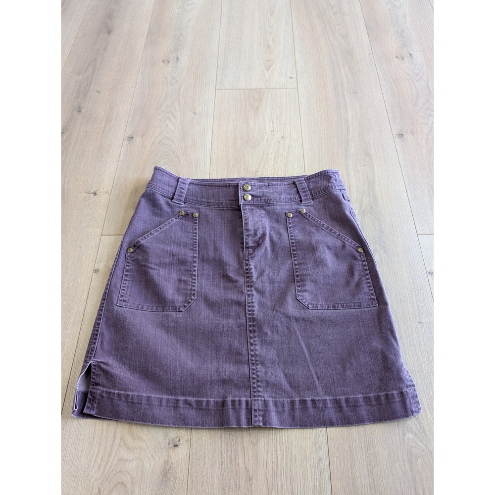 Kuhl Lydia Cord Skirt Womens 4 Purple A-Line Stretch Pockets Casual RARE